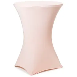 Stehtisch Hochtisch Husse rosa, rund Cocktail Tischdecke, 80 x 110 cm