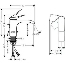 Hansgrohe Vivenis Einhandmischer Brushed Black