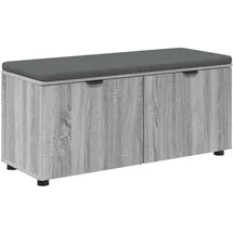 vidaXL Flurbank mit Kissen mit Regal 100 x 38 x 46 cm Grau