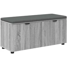 vidaXL Flurbank mit Kissen mit Regal 100 x 38 x 46 cm Grau