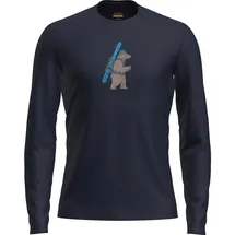 Icebreaker Merino 200 Oasis Long Sleeve Crewe Midnight Navy XXL