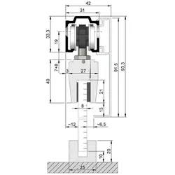 OT-Abdeckkappe,für einseitige Verblendung, Aluminium, naturton eloxiert