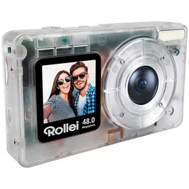 Rollei Compactline Pocket Transparent/Blau/Grün 48 MP Digitalkamera mit 4K