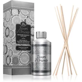 Tesori D'oriente Weißer Moschus Aroma-Diffusor mit Stäbchen 200 ml
