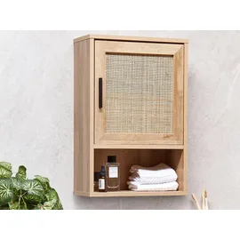 Beliani Bad-Wandschrank, Natur, Braun, Holzwerkstoff, 40x60x19 cm, Badezimmer, Badezimmerschränke, Midischränke