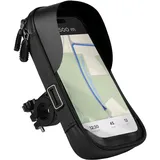 ONEFLOW Handyhalterung Fahrrad Lenkertasche Wasserdicht für alle Smartphones Fahrradhalterung 360° Drehbar Handyhalter Motorrad Fahrradtasche Lenker Smartphone Halterung mit Fenster, Schwarz