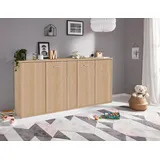 Priess Schrankbett PRIESS "Oregon", braun (edelbuchefarben), H:102cm, Schrankbetten, wahlweise mit LED-Beleuchtung