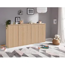 Priess Schrankbett PRIESS "Oregon", braun (edelbuchefarben), H:102cm, Schrankbetten, wahlweise mit LED-Beleuchtung