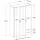 furn.design Drehtürenschrank Enjour 120 x 185 x 51 cm Weiß