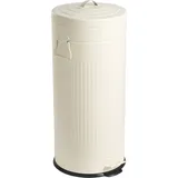 Beliani Tretmülleimer 30 l Beige