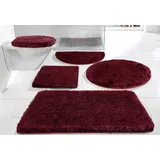 Möve Badematte Superwuschel, Badvorleger, Badezimmer Teppich, Höhe 40 mm, rutschhemmend beschichtet, fußbodenheizungsgeeignet, schnell trocknend, strapazierfähig, Polyester, rechteckig, 3-tlg. Hänge-WC Set, Mikrofaser-Badematte, Badteppich, rechteckig, rund & als 3-tlg. Set rot 3-tlg. Hänge-WC Set
