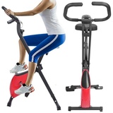 VidaXL Magnetischer Heimtrainer X-Bike schwarz/rot