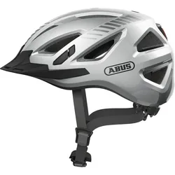Fahrradhelm ABUS "URBAN-I 3.0" Gr. M, silber (signal silber), Helme, M Kopfumfang: 52cm - 58cm