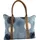 COLLEZIONE ALESSANDRO Schultertasche Patchwork aus Jeansstoff mit Leder Henkel von - blau