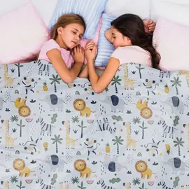 DAILYDREAM Gewichtsdecke für Kinder aus 100% Baumwolle, Edition "Safari"
