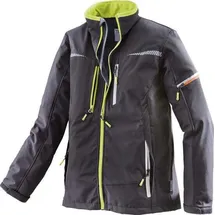Terrax Workwear Herren Arbeitsjacke Softshelljacke - Zweifarbige Berufsjacke mit vielen Taschen in Schwarz-Limette Größe 3XL - 3XL