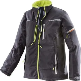 Terrax Workwear Herren Arbeitsjacke Softshelljacke - Zweifarbige Berufsjacke mit vielen Taschen in Schwarz-Limette Größe 3XL - 3XL