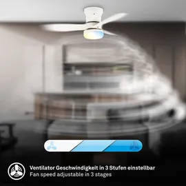 Briloner Deckenventilator 60 cm Weiß