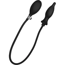 Aufblasbarer Silikon-Analplug, 71 cm, schwarz