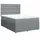 vidaXL Boxspringbett mit Matratze Hellgrau 160x200 cm Stoff