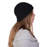 Kaschmir-Mütze für Herren und Damen, hergestellt in Italien, Schal, Mütze, Kaschmir, Wintermütze, Unisex, Merinowolle, Schwarz, Grau, Weiß, Beige, Warm, Einheitsgröße Pashmina, dunkelgrau, One size - Einheitsgröße