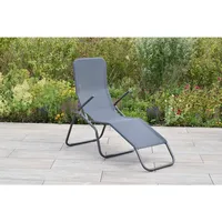 Gardenson Gartenliege XXL ca. 67x116x154 cm Grau