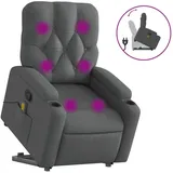vidaXL Massagesessel mit Aufstehhilfe Stoff 86,5 x 93,5 x 86,5 cm Dunkelgrau