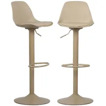 sweeek - 2er Set verstellbare Barhocker mit Sitzbezug aus Kunstleder