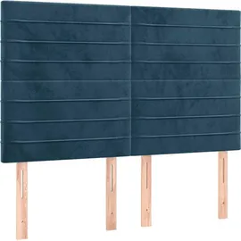 vidaXL Boxspringbett 140 x 200 cm Dunkelblau