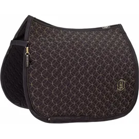 Eskadron Heritage Highgloss Contrast Schabracke Warmblut Dressur Größe: DL Schwarz/Braun