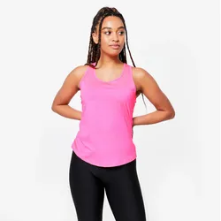 Top Damen Schwimmerrücken - My Top rosa fluoreszierendes Magentapink XS