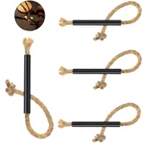 WDEC 4 Stück Wicks Zunder für Feuerstahl - Einfaches anzünden & Wasserfest - Für Lagerfeuer, Kamin oder Grill - 4 Zunderschnüren je 35cm und Metallhülse - Outdoor Ausrüstung - Tinder for Flintstones