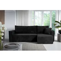 Intenso Ecksofa mit Schlaffunktion Innez, Schwarz - Schwarz