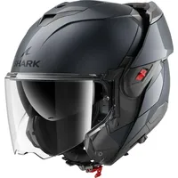 Shark OXO Blank Klapphelm - Dunkelgrau - L