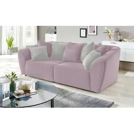 Smart Big Sofa altrosa - Cordstoff Saturo rosa/pink ¦ Maße (cm): B: 250 H: 81 T: 106.0