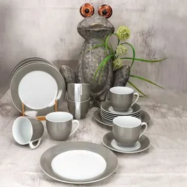 Mambocat Variant Grau Kaffeeservice 18-tlg. grau/weiß