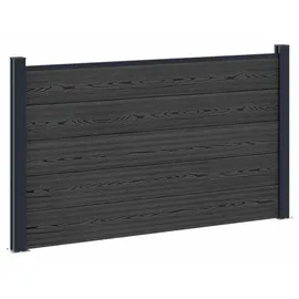 vidaXL Zaunlatte 4 pcs  Schwarz/Aluminium