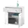 BASIC by Balculina Pool Midischrank 76 x 73 x 31 cm Weiß