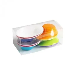 Einweg-Fingerfood Schälchen bunt 50ml aus Plastik, 8 Stück - Mank