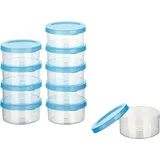 Kigima Mini-Gefrierdosen 10x0,1L rund Hellbllau – Vorratsdosen mit Deckel luftdicht – Frischhaltedosen mit Deckel – Aufbewahrungsbox Küche für Mealprep & Organisation – Austrian Quality