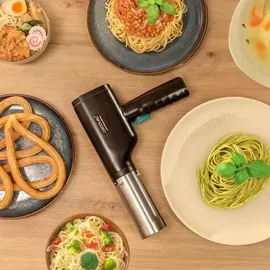 Cecotec Fun EasyPasta Kabellose Nudelmaschine für Nudeln und Spaghettis, 40 W, 200 g Kapazität, 3 Scheiben im Lieferumfang enthalten, 50 Anwendungen