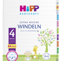 HiPP Babysanft Windeln Maxi 4 (9-14 kg), Doppelpack