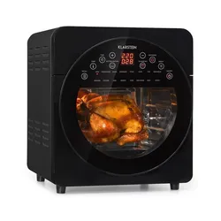 AeroVital easy touch Heißluftfritteuse 1700W 14l Timer 16 Programme schwarz Schwarz