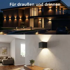 Grafner Außenwandleuchte Aluminium 10,0 cm IP44 inkl. LED schwarz