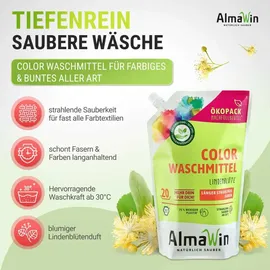 AlmaWin Colorwaschmittel Flüssig 1,5L 20 WL