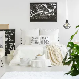 ledscom.de 3 m Textilkabel RETRA, Vintage, Stecker, Schalter, schwarz, Käfig-Schirm