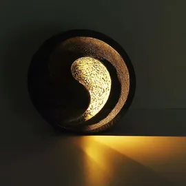 GLOBO LED Solarleuchte, Skulptur, grau, H 29 cm