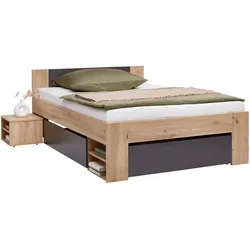 Bett Azurro 2-120 Anthrazit/Eiche Artisan