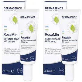 Dermasence RosaMin getönte Tagespflege Creme LSF 50 2 x 30 ml
