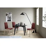 Polsterstuhl STRESSLESS "Laurel", rot (cherry paloma, schwarz), B:57cm H:92cm T:59cm, Leder PALOMA: PALOMA ist ein durchgefärbtes Semianilin-Möbelleder mit natürlicher Narbung., Stühle, Polsterstuhl, Low Back, Größe L, mit abgerundeten Beinen in Schwarz